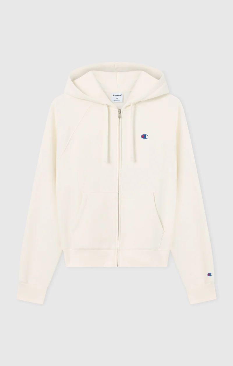 Women’s Full-Zip Hooded Sweatshirt with C Logo and Brushed Interior