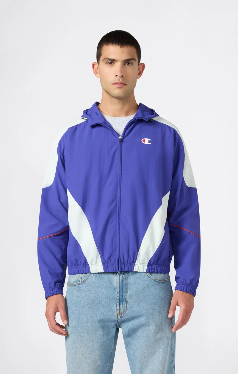 Men’s Full-Zip Hooded Nylon Jacket