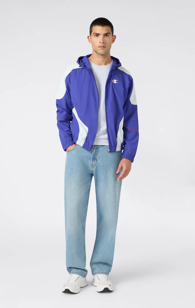 Men’s Full-Zip Hooded Nylon Jacket