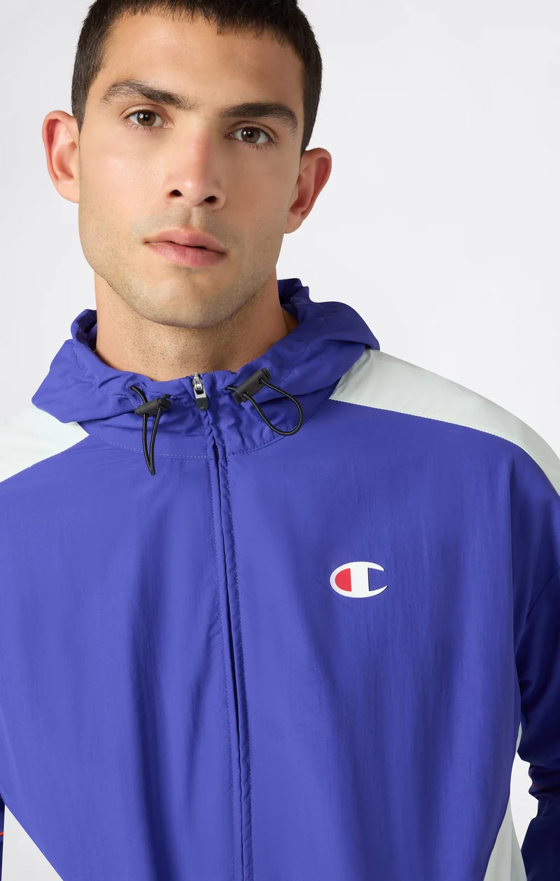 Men’s Full-Zip Hooded Nylon Jacket
