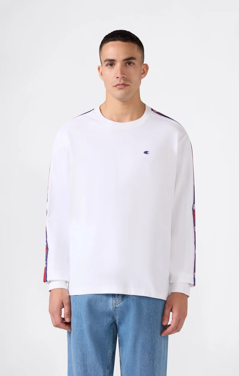 Men’s Heavyweight Long Sleeve T-Shirt with Logo Tape