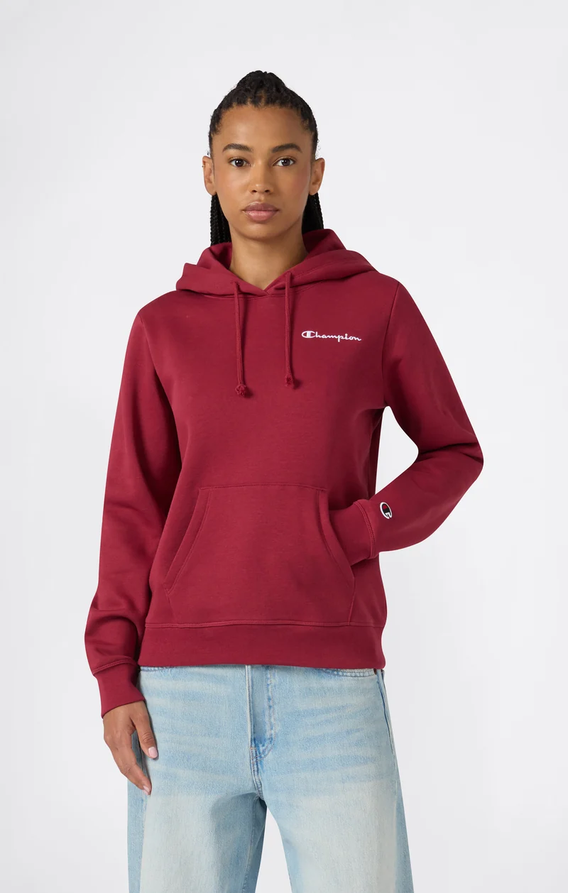 Women’s Fleece Hoodie with Small Embroidered Logo Icons