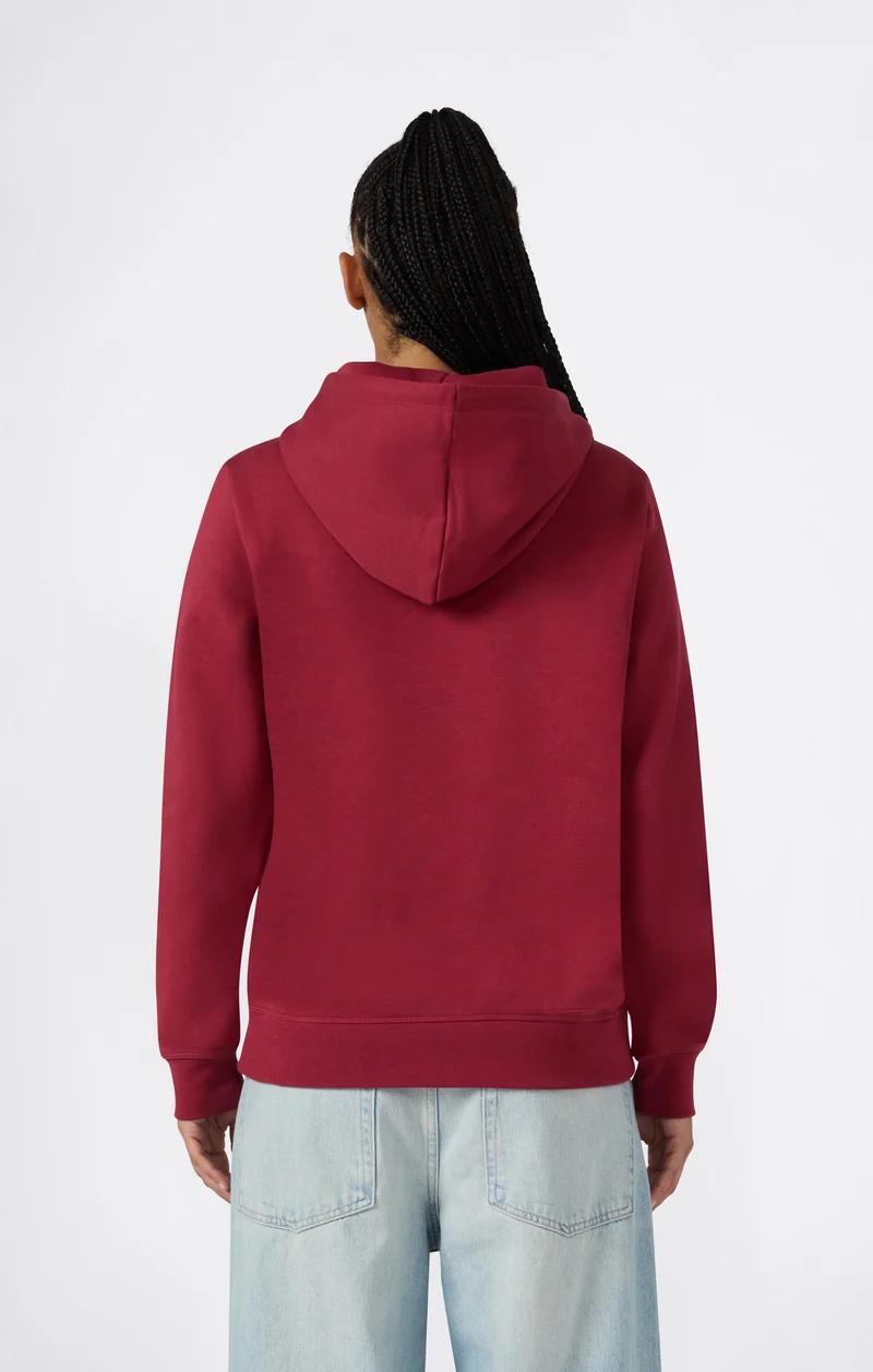 Women’s Fleece Hoodie with Small Embroidered Logo Icons