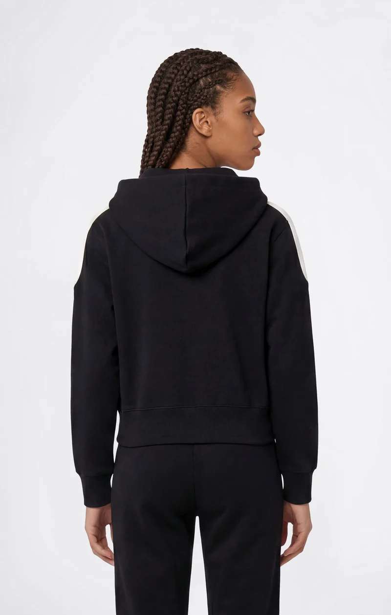 Girls’ Full-Zip Hooded Sweatshirt with Tape