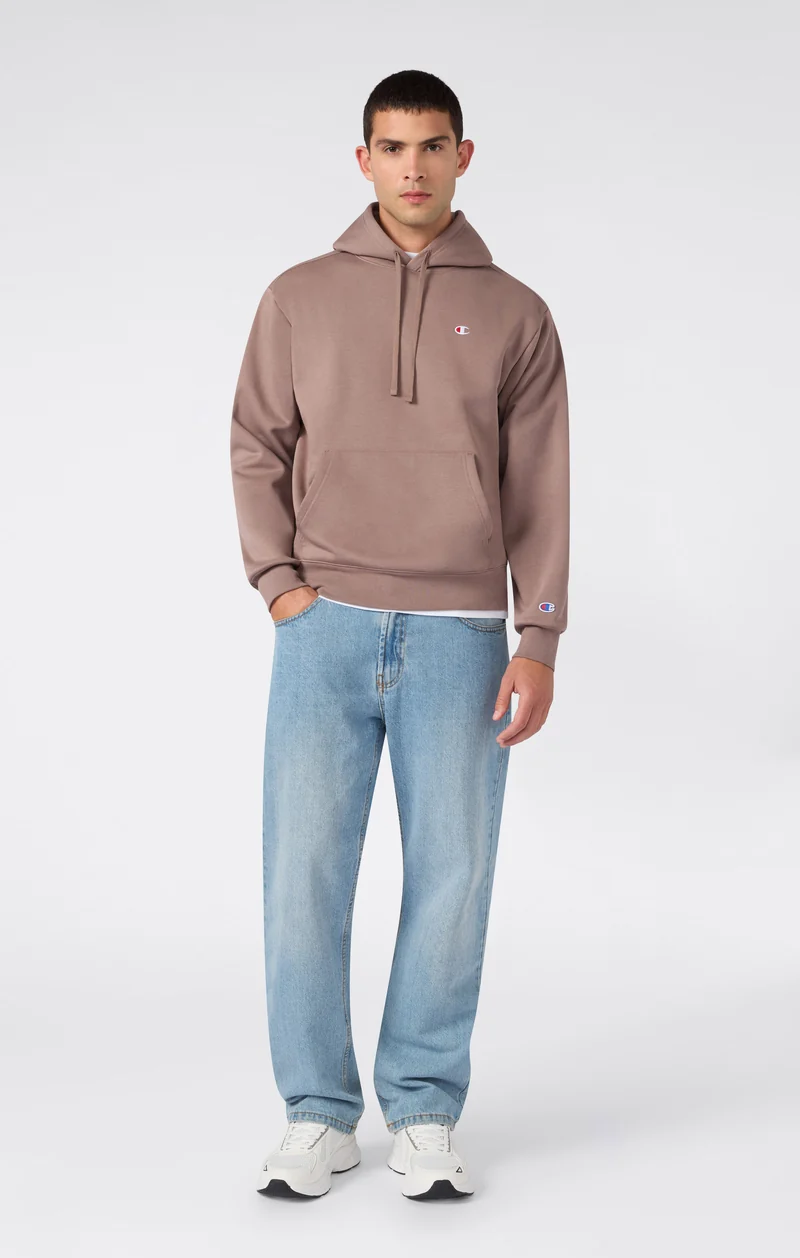 Men’s Hooded Sweatshirt with C Logo and Brushed Interior