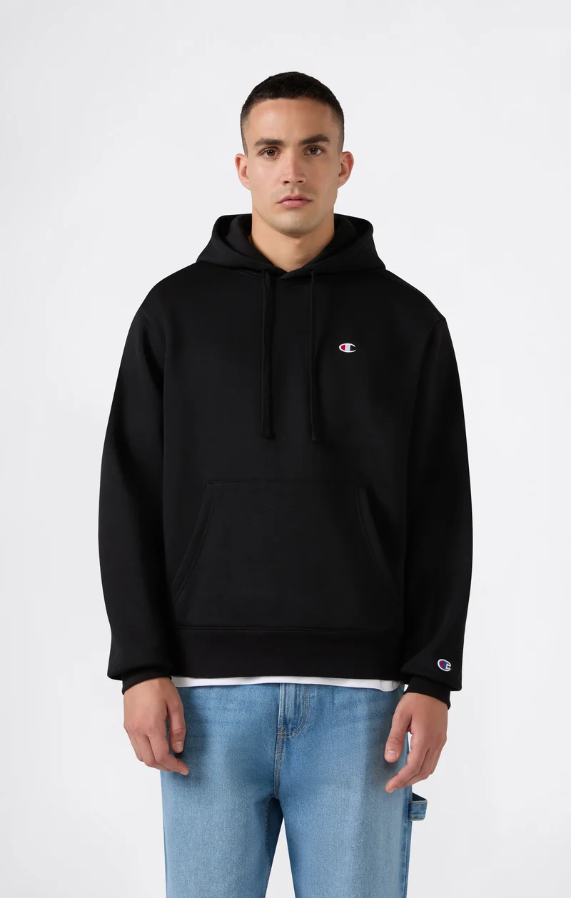 Men’s Hooded Sweatshirt with C Logo and Brushed Interior