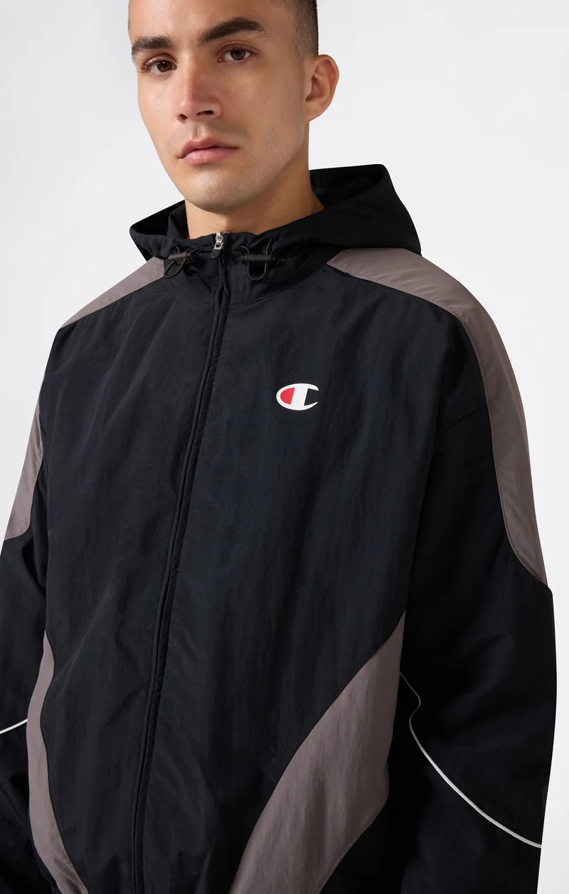 Men’s Full-Zip Hooded Nylon Jacket