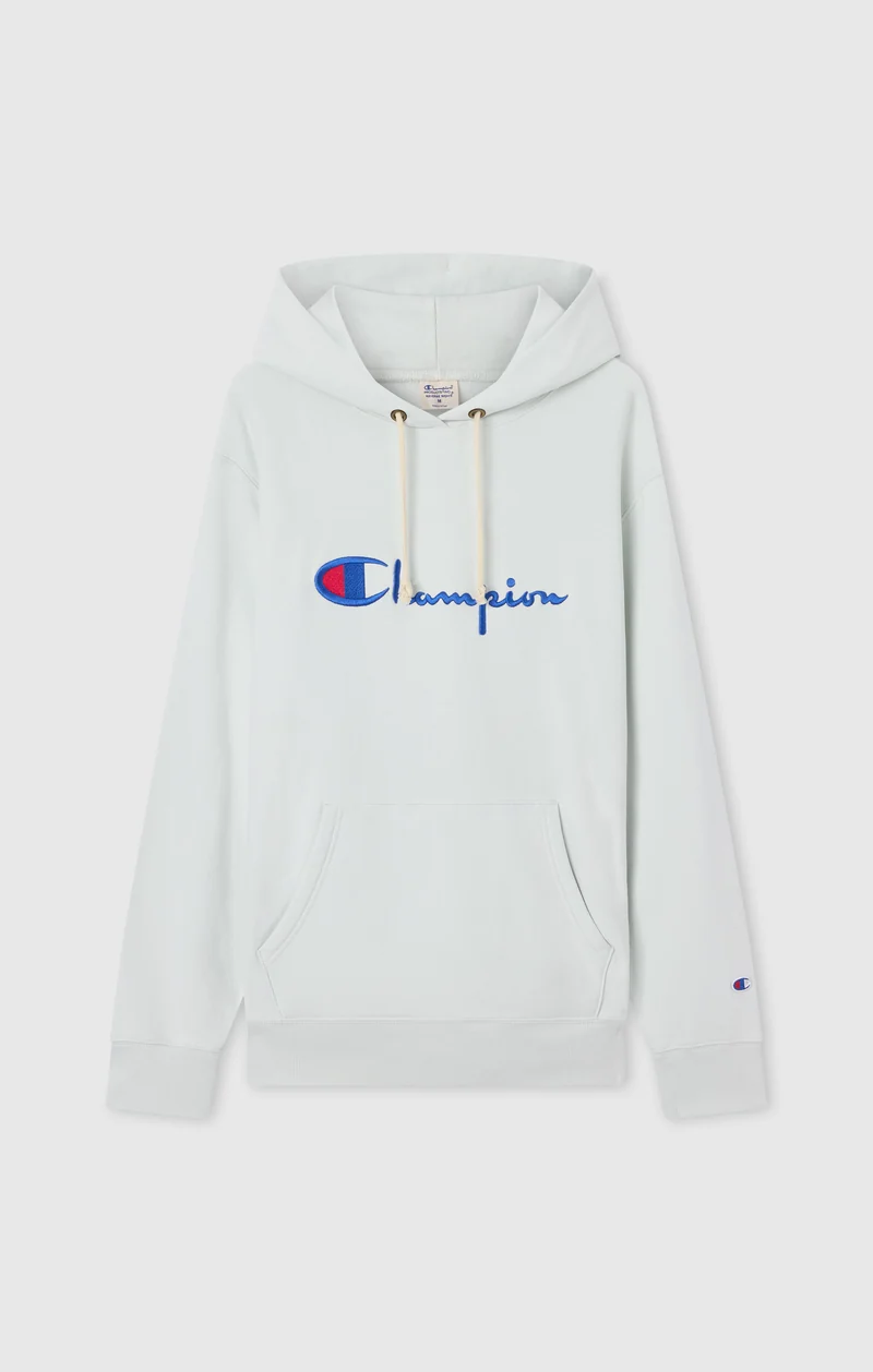 Men’s Reverse Weave Hooded Sweatshirt with Brushed Interior and Embroidered Logo