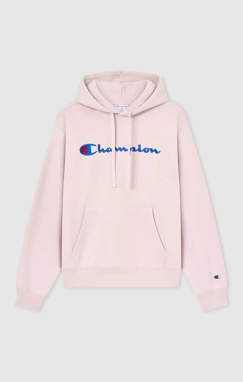 Men’s Hooded Sweatshirt with Maxi Logo and Brushed Interior