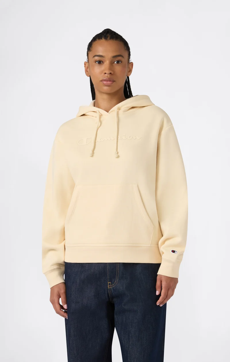 Women’s Hooded Sweatshirt with Maxi Logo and Brushed Interior
