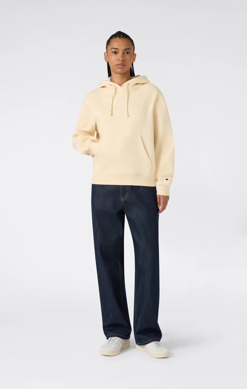 Women’s Hooded Sweatshirt with Maxi Logo and Brushed Interior