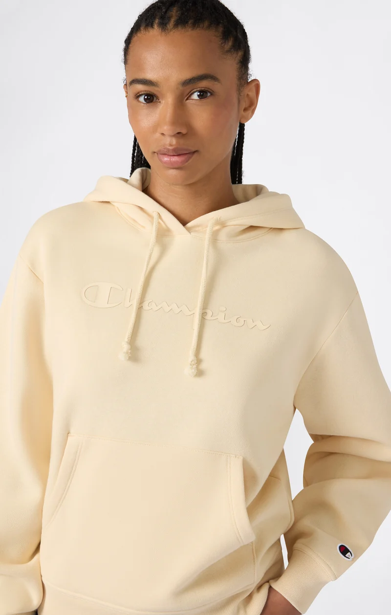 Women’s Hooded Sweatshirt with Maxi Logo and Brushed Interior