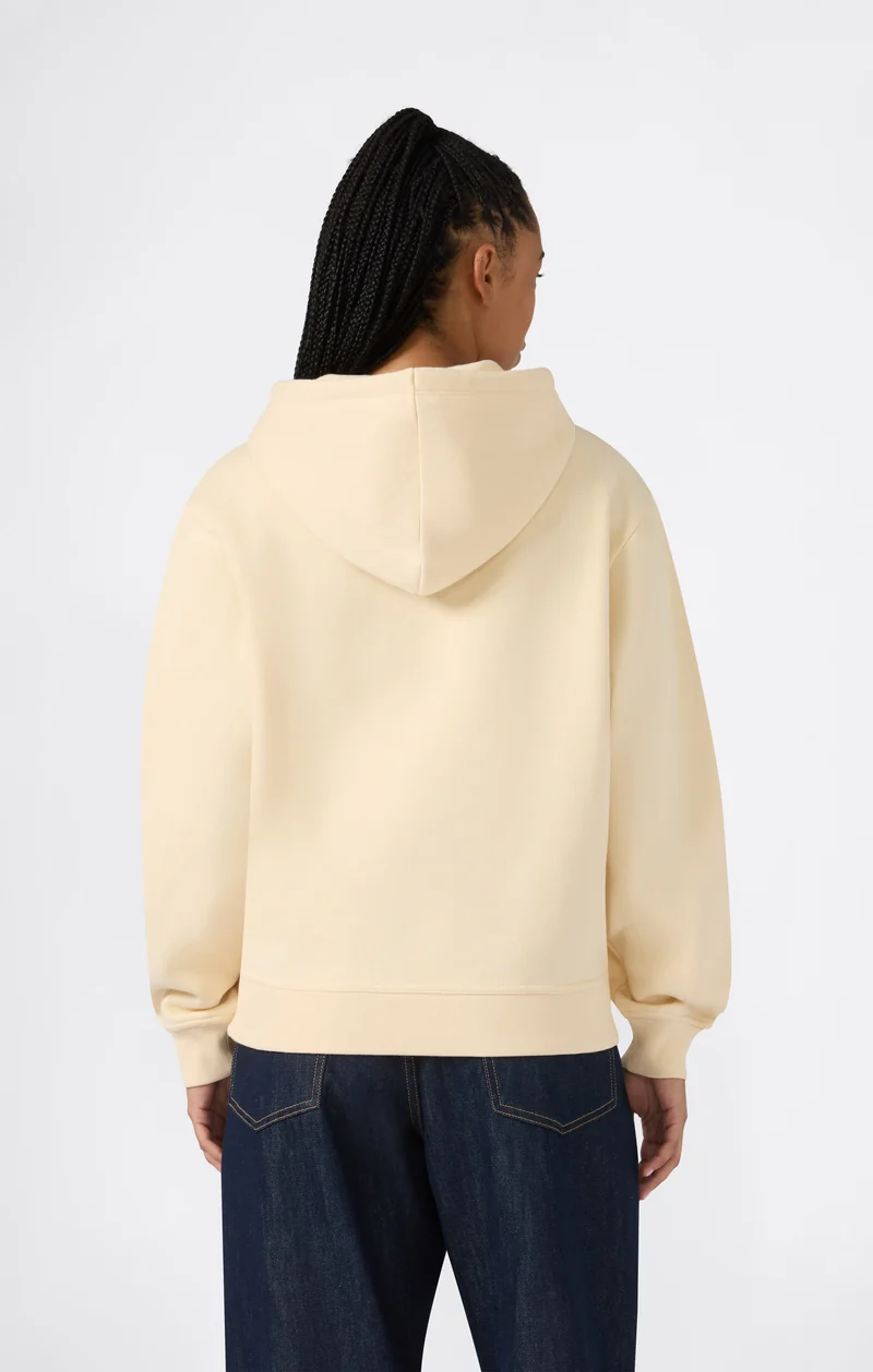Women’s Hooded Sweatshirt with Maxi Logo and Brushed Interior