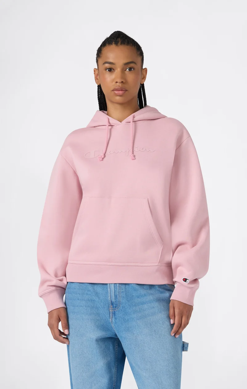 Women’s Hooded Sweatshirt with Maxi Logo and Brushed Interior