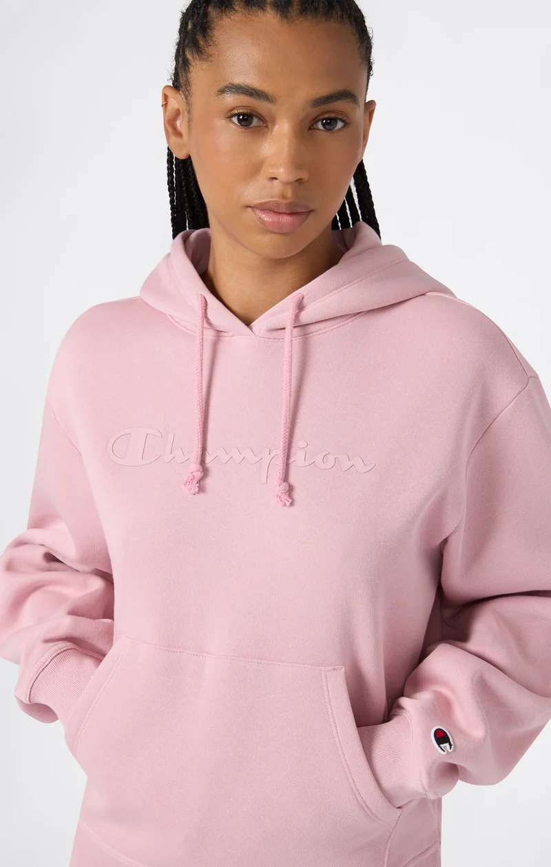 Women’s Hooded Sweatshirt with Maxi Logo and Brushed Interior
