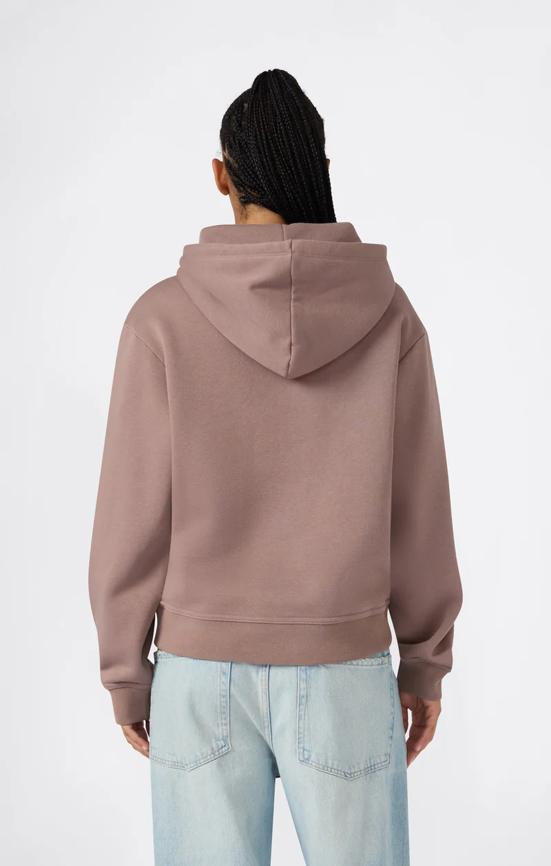 Women’s Hooded Sweatshirt with Maxi Logo and Brushed Interior