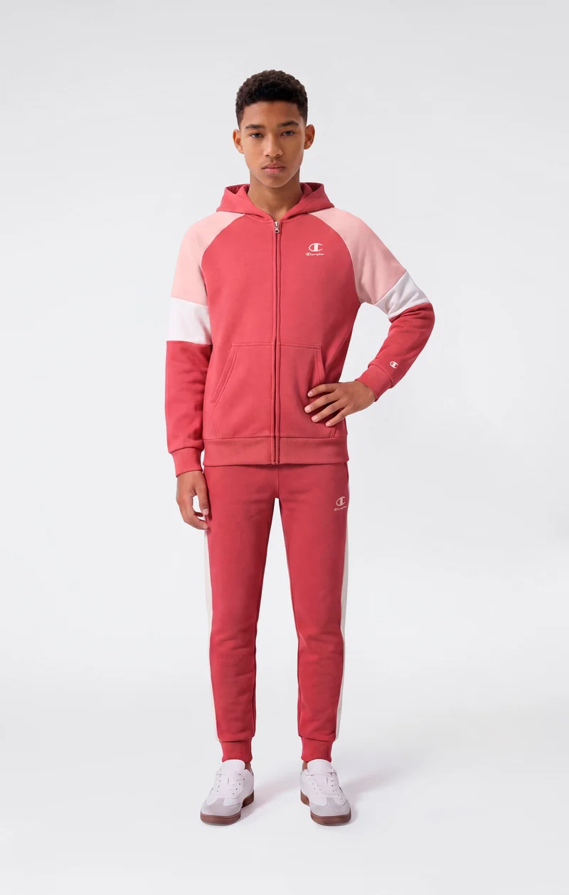 Junior Unisex Full-Zip Hooded Sweatshirt with Brushed Interior