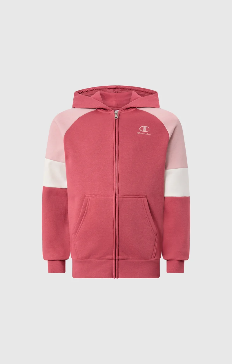 Junior Unisex Full-Zip Hooded Sweatshirt with Brushed Interior