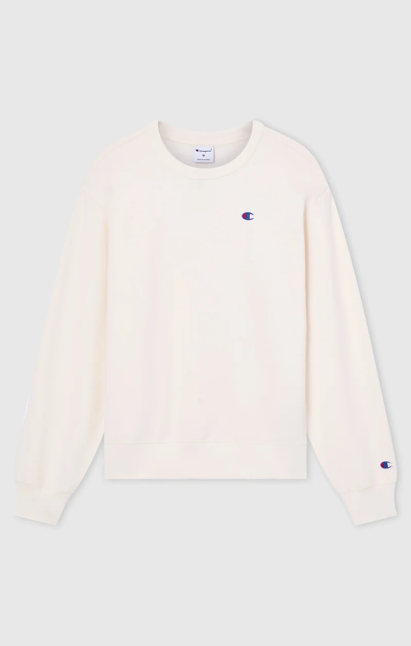 Men’s Crewneck Sweatshirt with C Logo and Brushed Interior