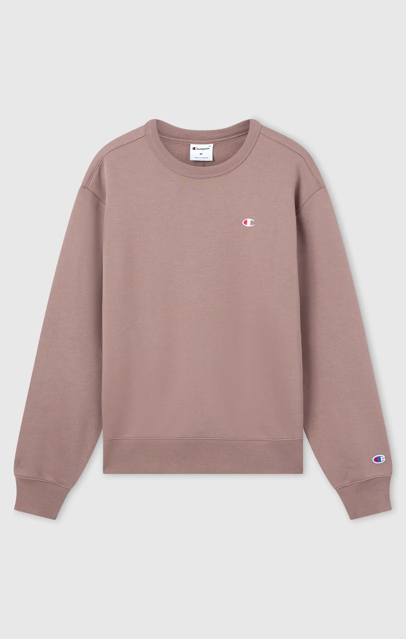 Men’s Crewneck Sweatshirt with C Logo and Brushed Interior