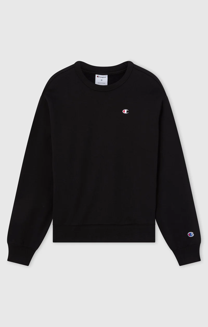 Men’s Crewneck Sweatshirt with C Logo and Brushed Interior