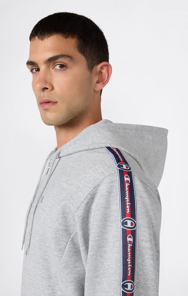 Men’s Full-Zip Hooded Sweatshirt with Tape