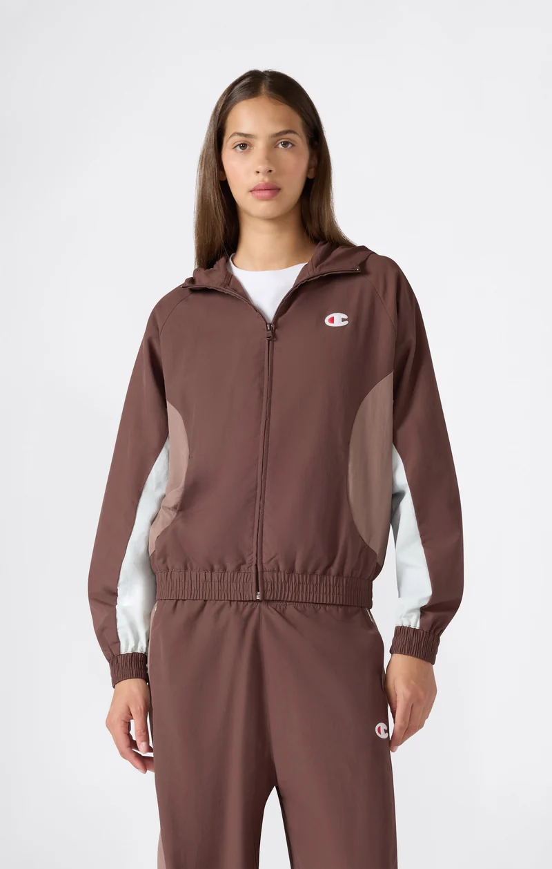 Women’s Full-Zip Hooded Nylon Jacket