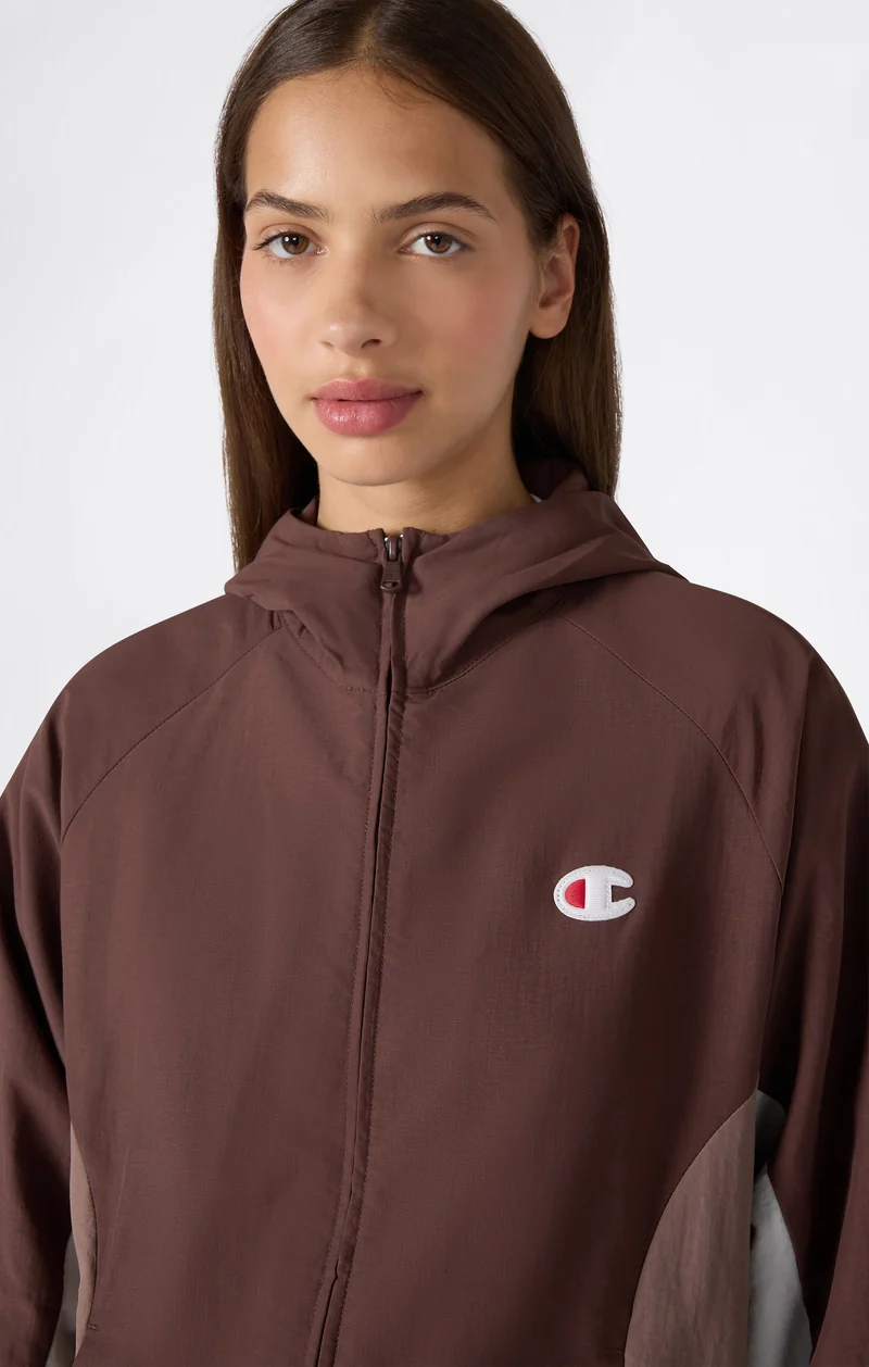 Women’s Full-Zip Hooded Nylon Jacket