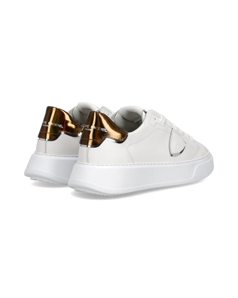 Sneakers Temple Women, White Bronze