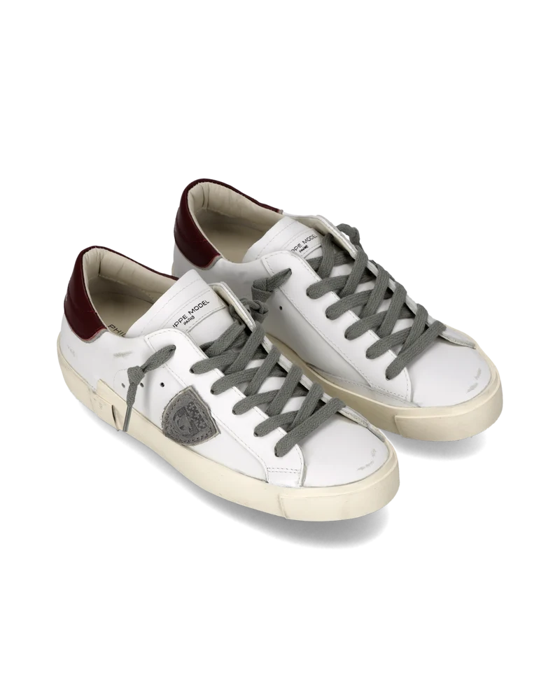 Sneakers Prsx Women, White Burgundy Grey