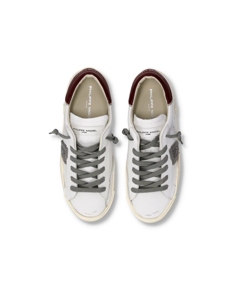 Sneakers Prsx Women, White Burgundy Grey
