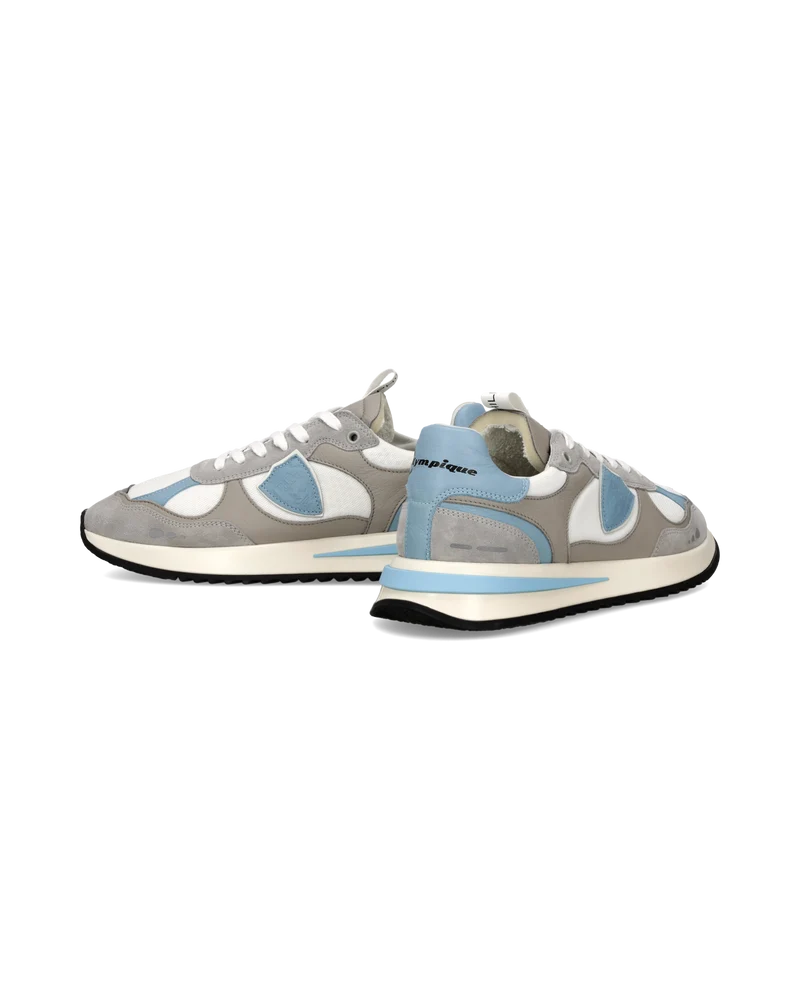 Sneaker Olympique Men, White Light Blue Grey