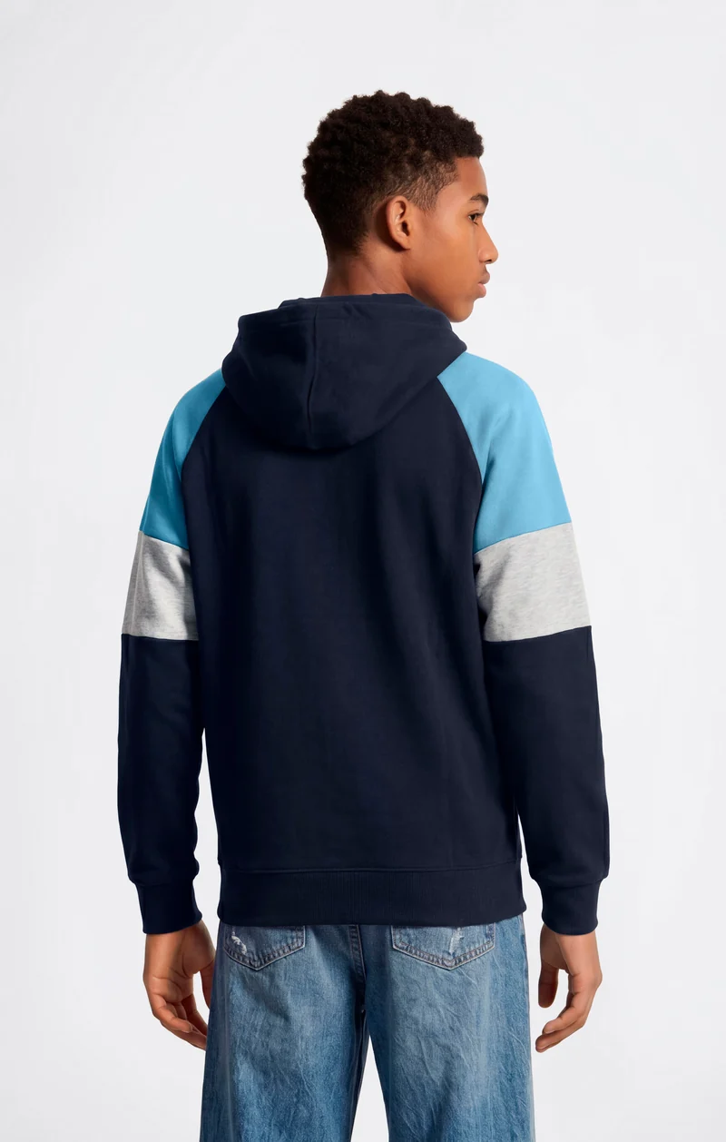 Junior Unisex Full-Zip Hooded Sweatshirt with Brushed Interior