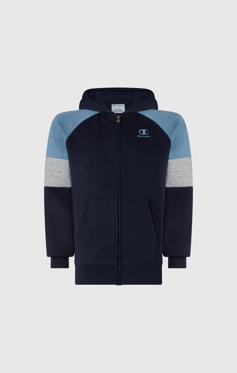 Junior Unisex Full-Zip Hooded Sweatshirt with Brushed Interior