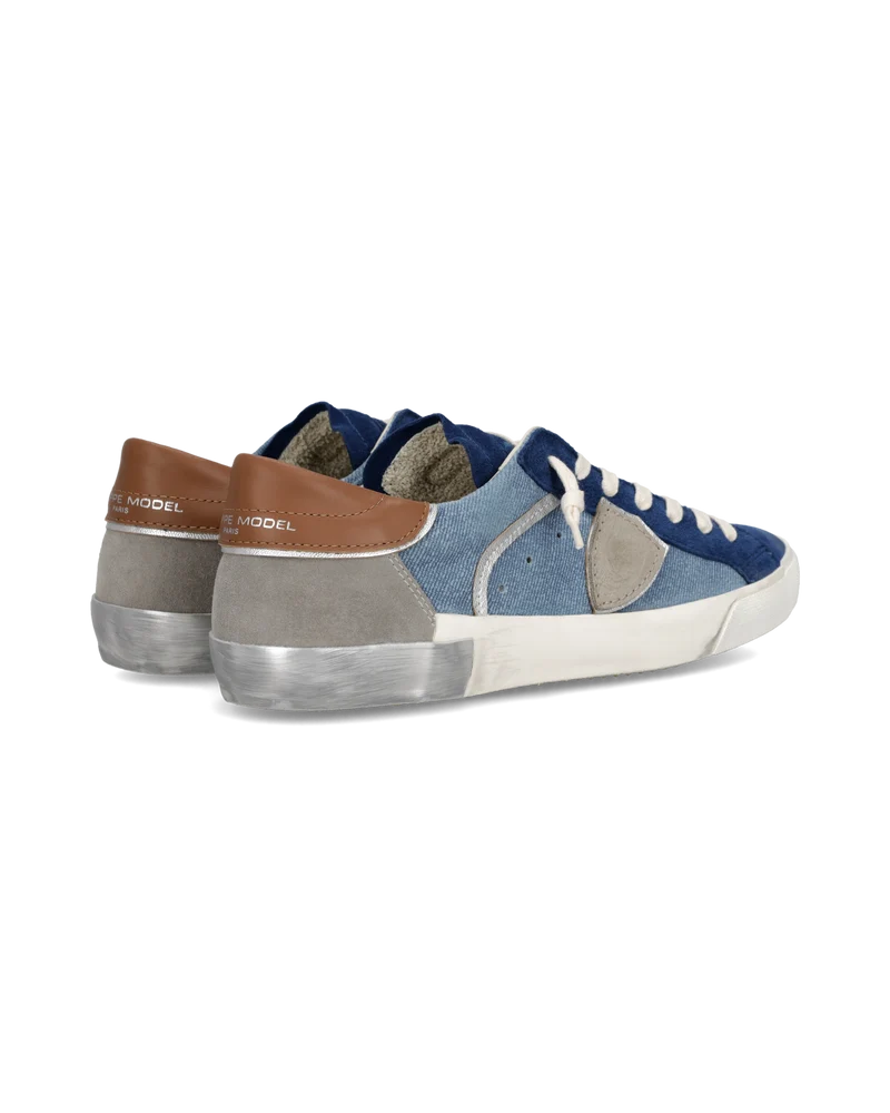 Sneakers Prsx Men, Blue Denim Grey