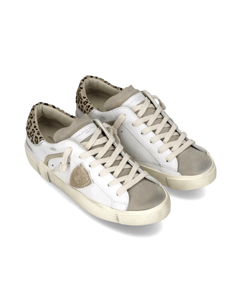 Sneakers Prsx Women, White Mud Animal-Print