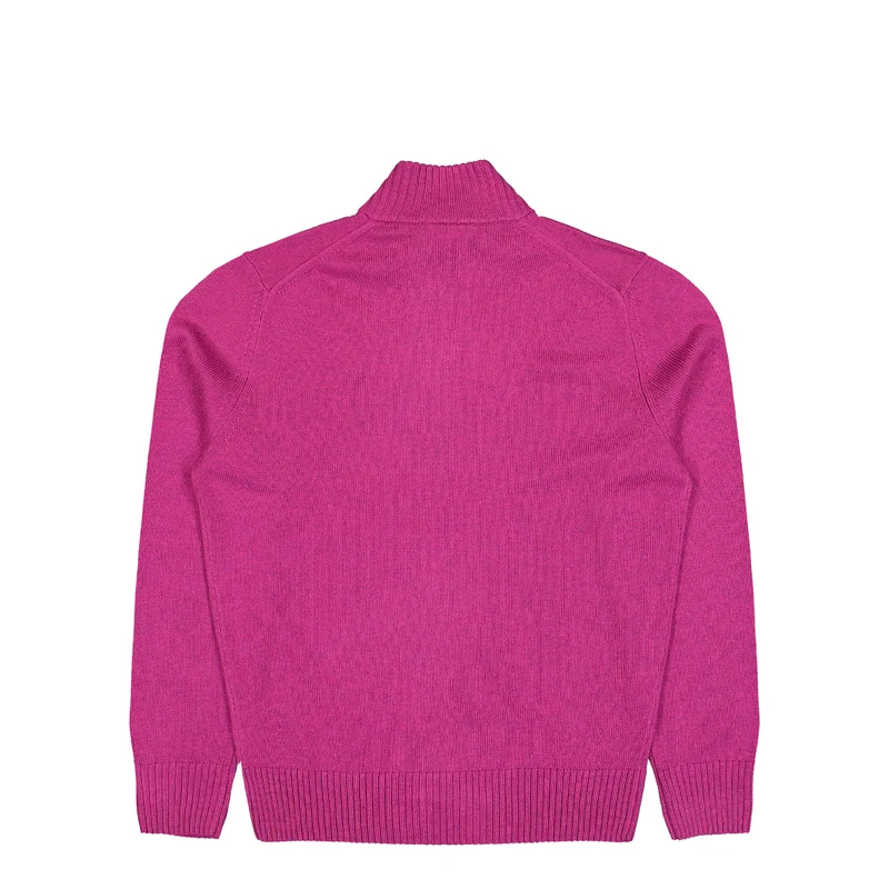 Zipped High Neck Wool Sweater