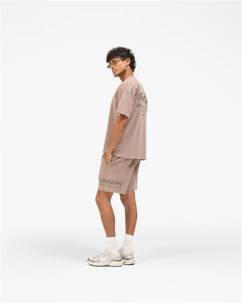 Owners Club Script Mesh Shorts - Truffle