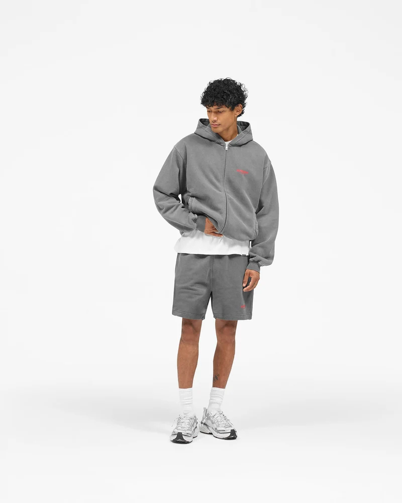 Represent Owners Club Zip Hoodie - Washed Black