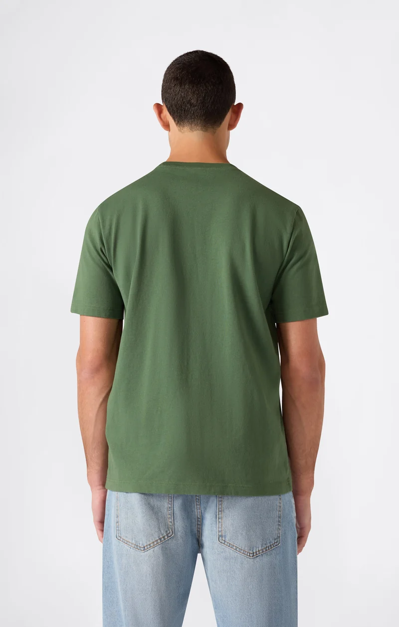 Men’s Heavy Cotton Basic T-Shirt with Embroidered Logo