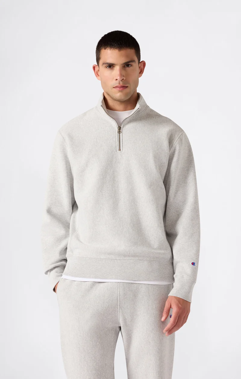 Men’s Reverse Weave Half-Zip Sweatshirt with Brushed Interior