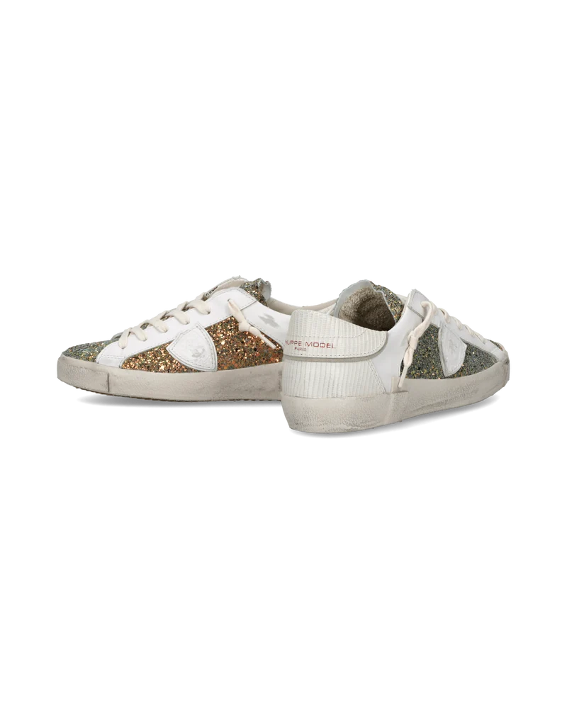 Sneakers Prsx Women, White Gold Green