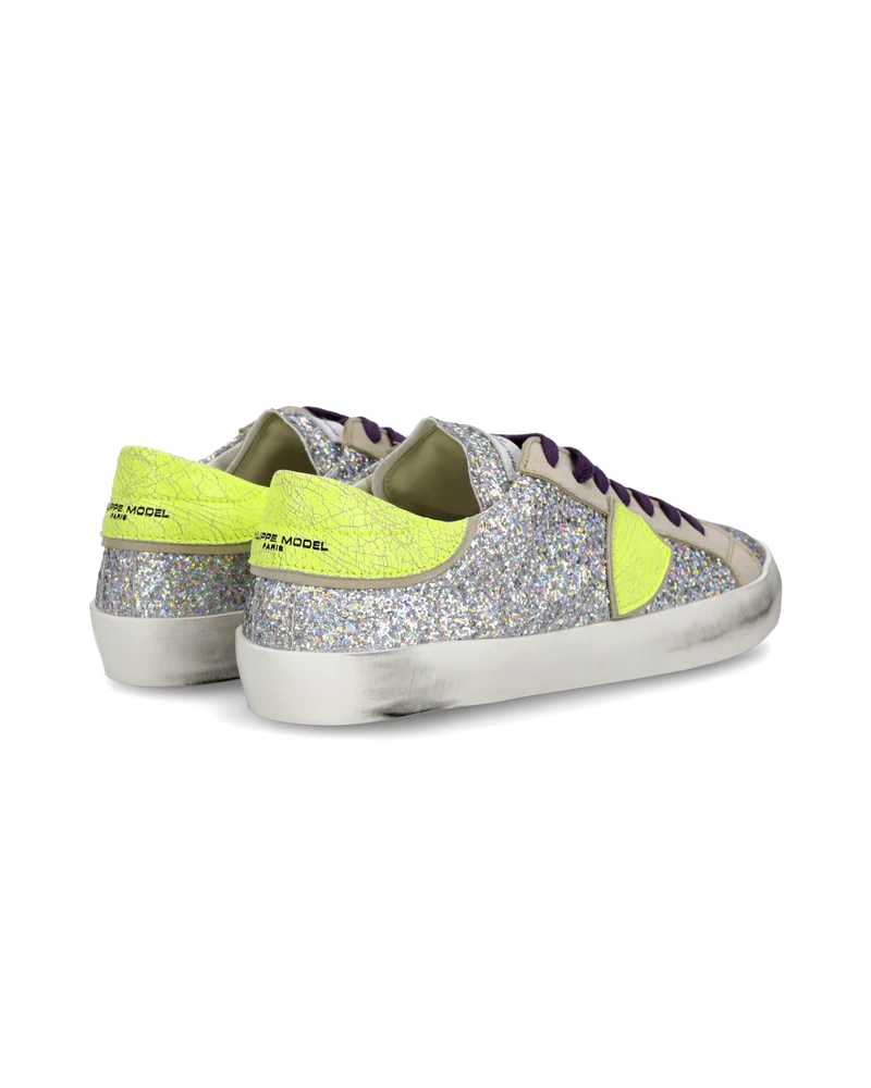 Sneakers Prsx Junior, Silver Neon