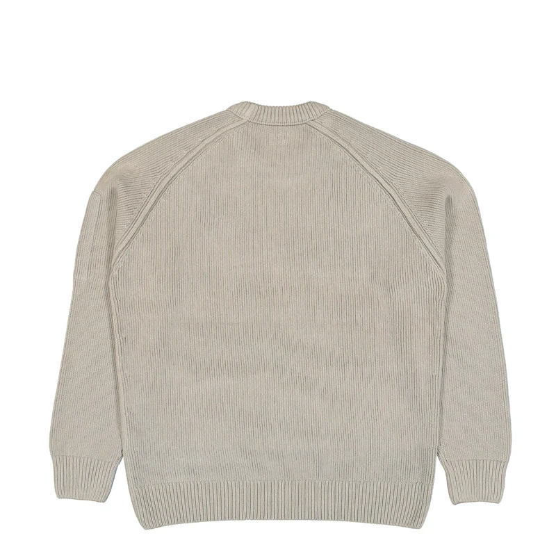 Chenille Cotton Lens Crewneck Sweater