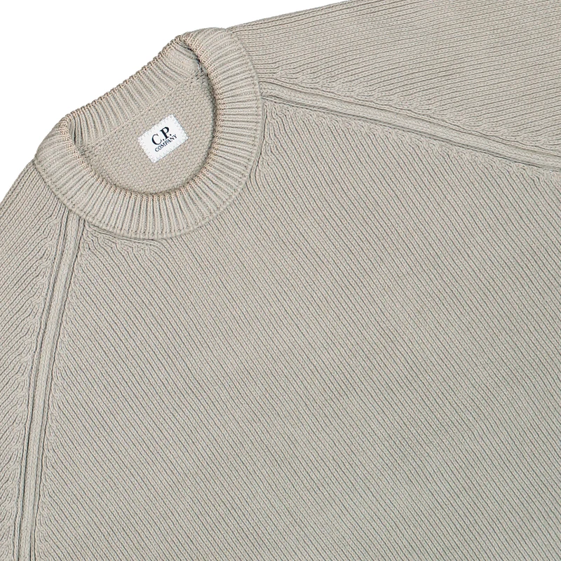 Chenille Cotton Lens Crewneck Sweater