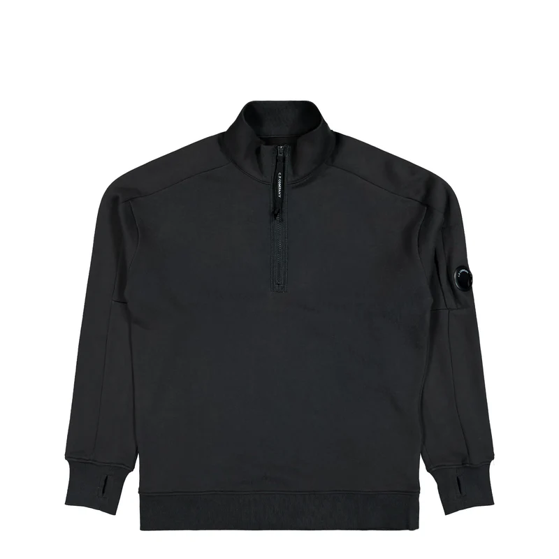 Diagonal Raised Fleece Half Zip Lens Sweatshirt