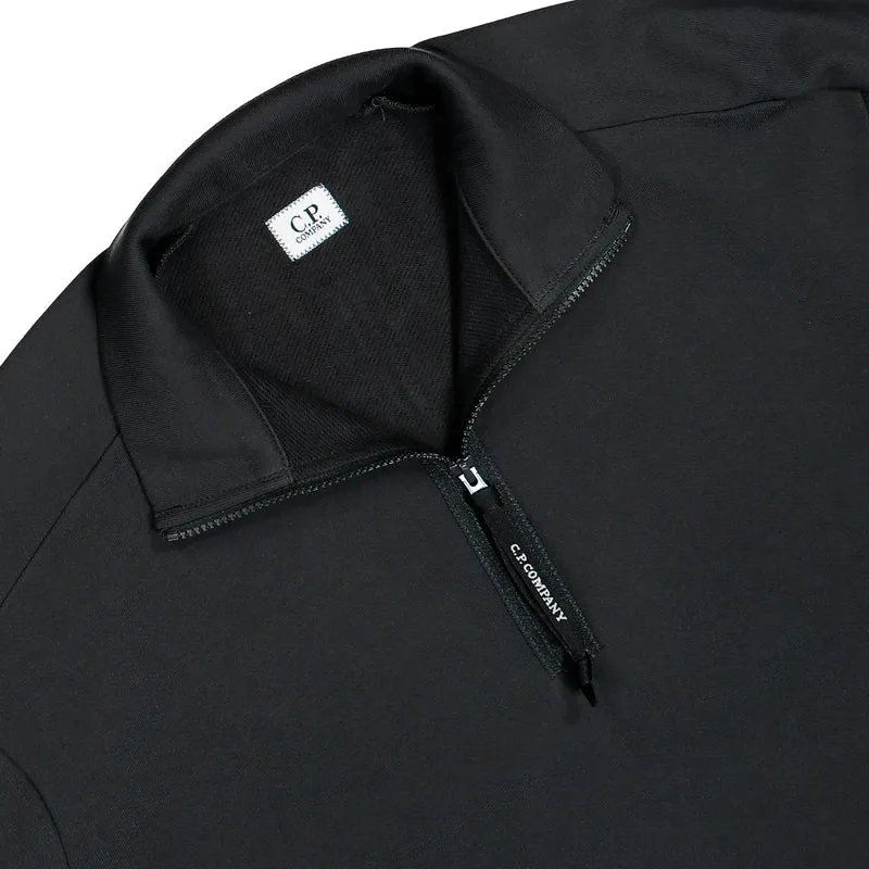 Diagonal Raised Fleece Half Zip Lens Sweatshirt