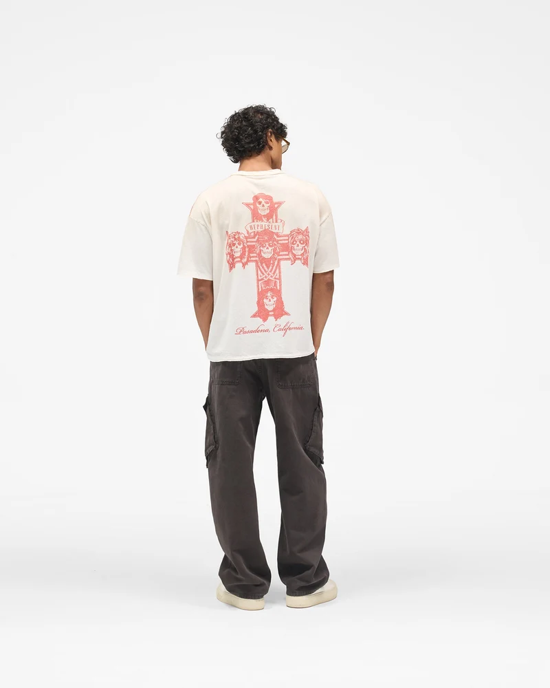 Represent X Guns N' Roses Pasadena T-Shirt - Washed Ecru