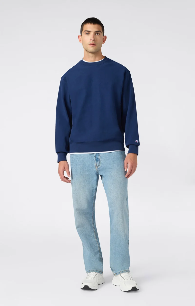 Men’s Reverse Weave Crewneck Sweatshirt with Brushed Interior