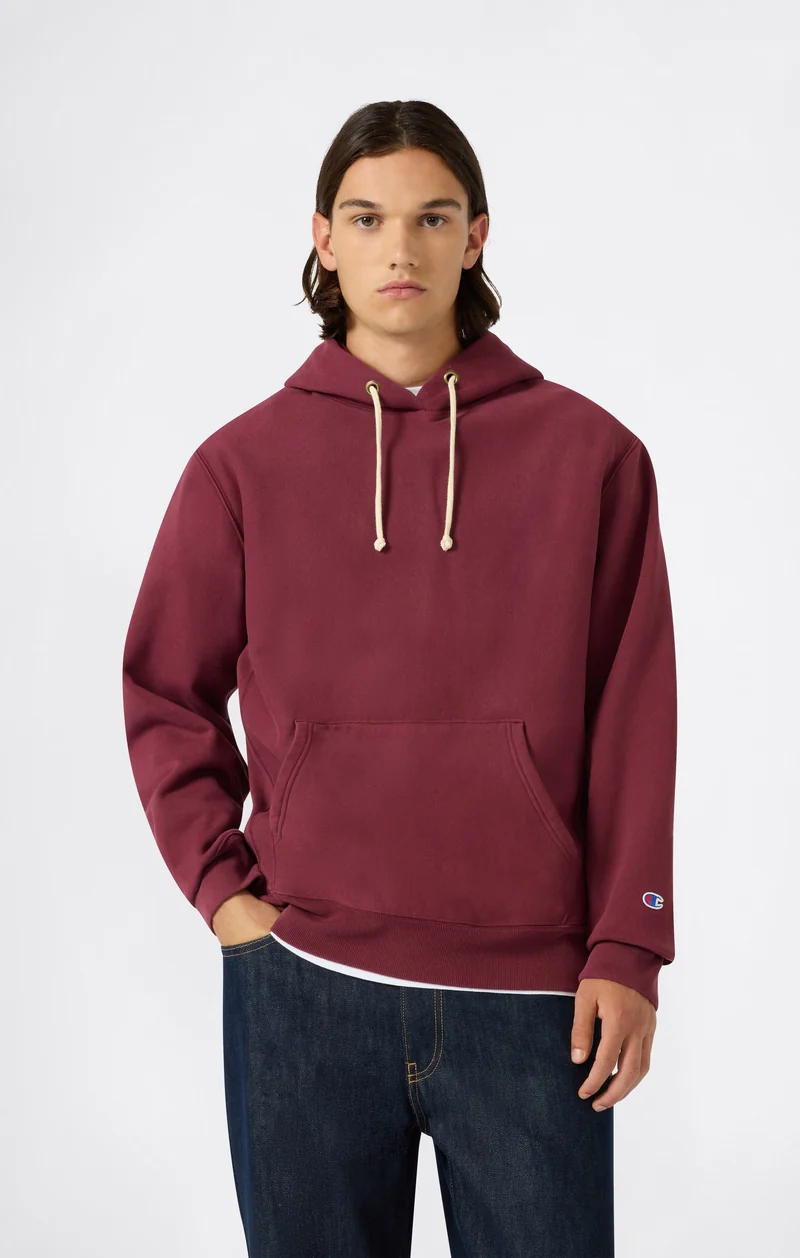Men’s Reverse Weave Hooded Sweatshirt with Brushed Interior
